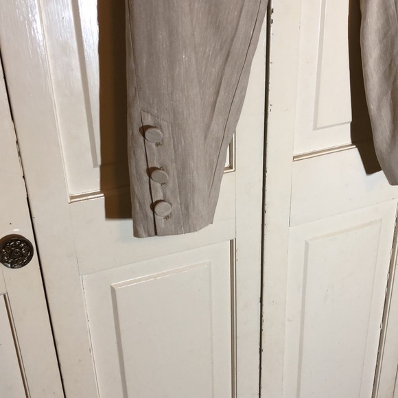 J Jill Linen Stretch Tan Pant SZ L - Picture 2 of 8